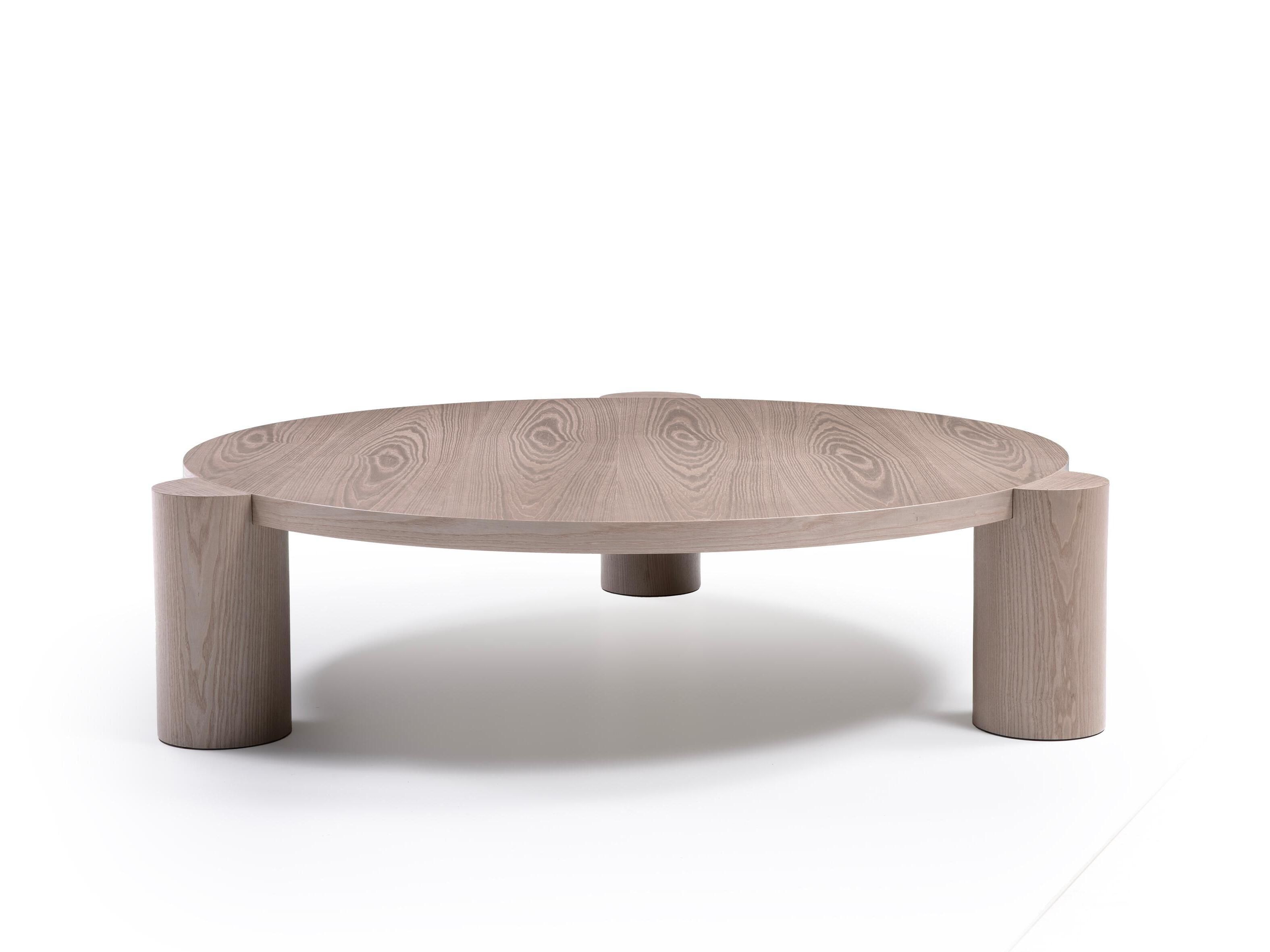 Деревянный круглый низкий журнальный столик Natuzzi Italia храм ARCH-00029551 - Вид №4