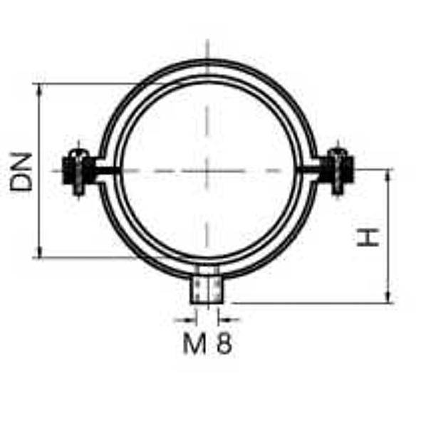 6991922 SANHA 9919 хомут со звукоизоляцией 22 мм  - Вид №1