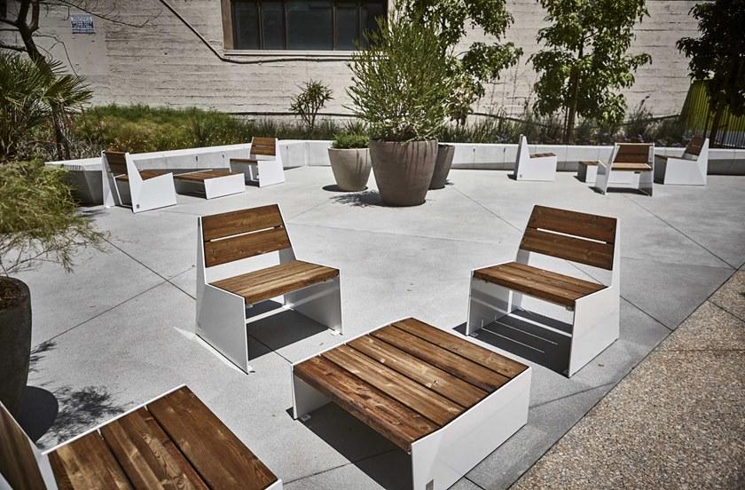 VESTRE Садовый стул из стали и дерева Bloc sun-id-1350057 - Вид №4