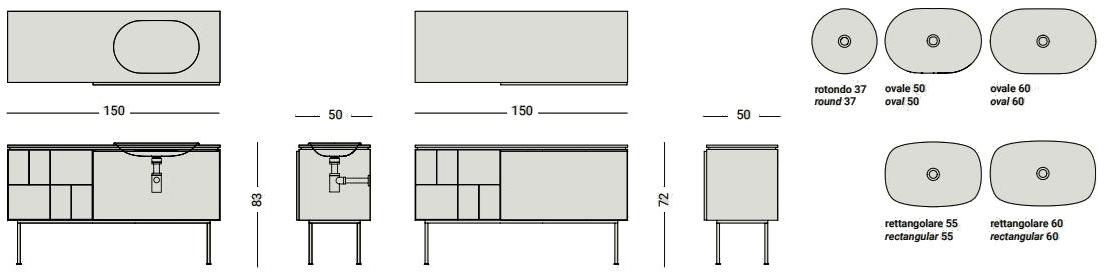 Nic Мебель для умывальника с ящиками Lama sun-id-1426386 - Вид №3