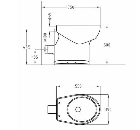 Напольные керамические материалы туалет Thermomat Basic ARCH-00145084 - Вид №2