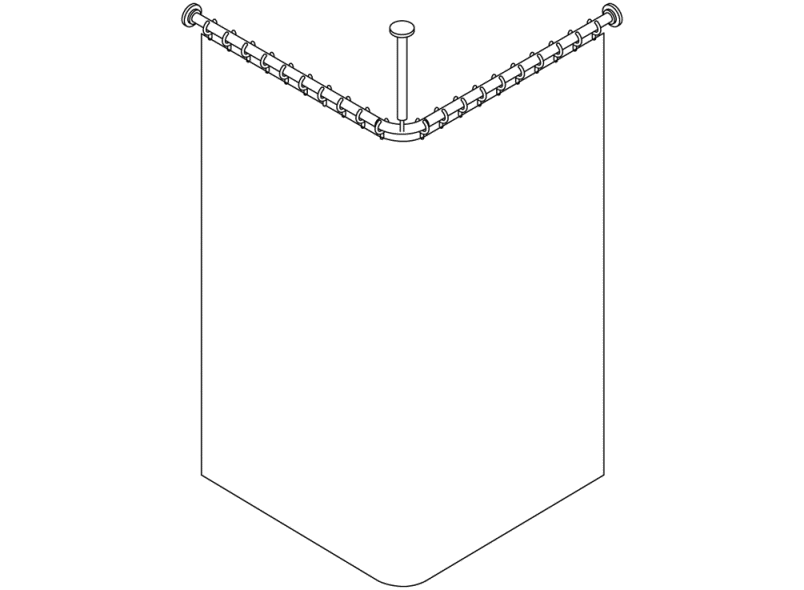 801.34B1062 Карниз с потолочным подвесом HEWI Edition matt | Polyamid  - Вид №2