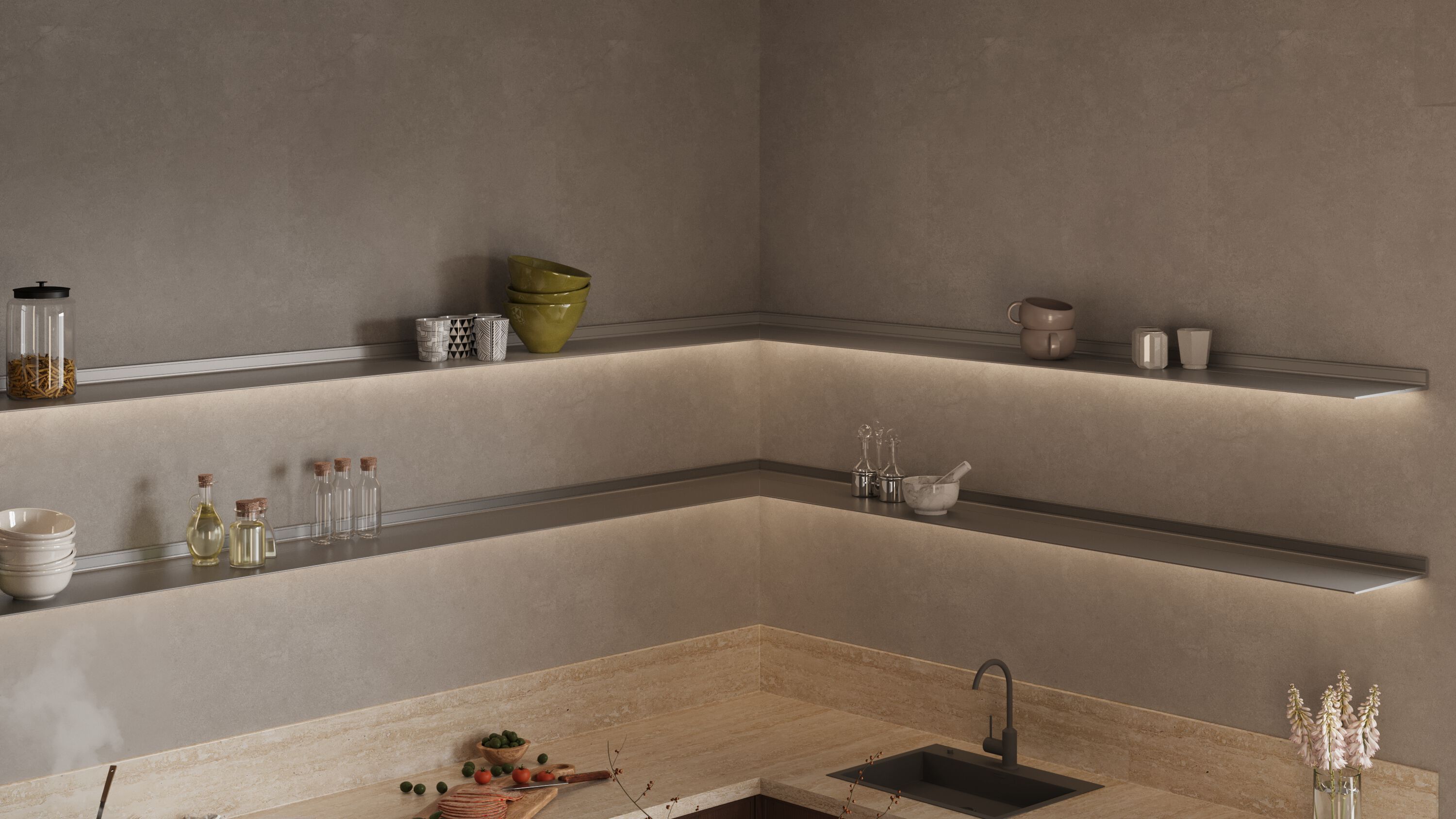 Угловая полка со встроенным освещением Strackk CORNER SHELF ARCH-00147478 - Вид №3