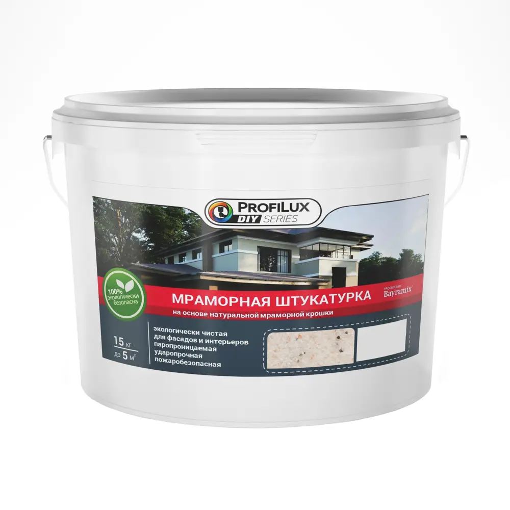 Штукатурка мраморная Magnolia white 15 кг PROFILUX STLM-2210545