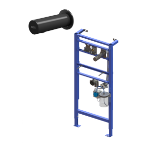 85839 Автоматический чёрниый нержавеющий настенный дозатор мыла, 1 л бачок для мыла, бключая монтажную раму SLR 24, 24 В пост. SANELA