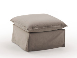 Квадратный пуф из ткани