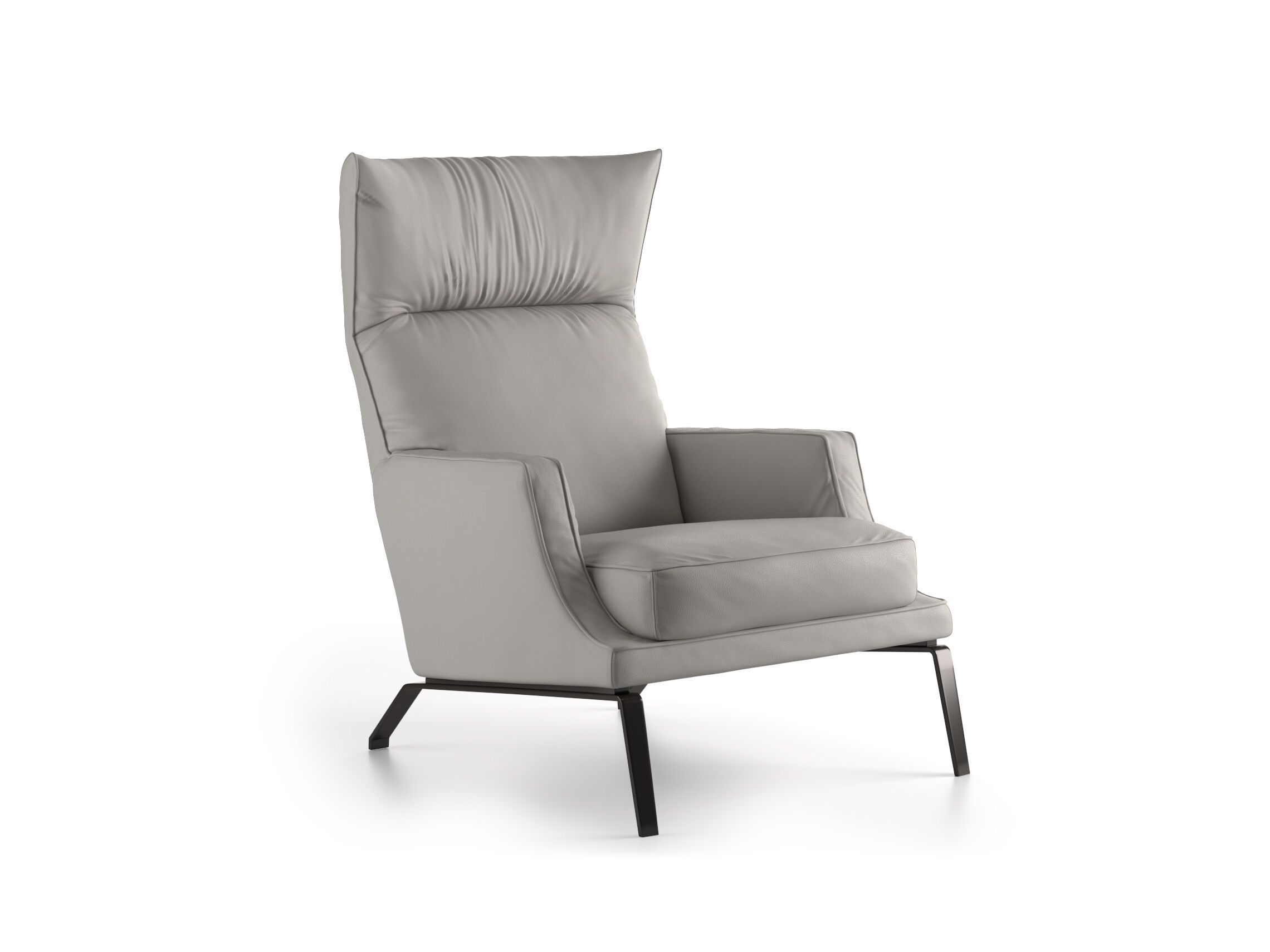 Кожаное кресло с подлокотниками с высокой спинкой Natuzzi Italia Clemmie ARCH-00108745 - Вид №1