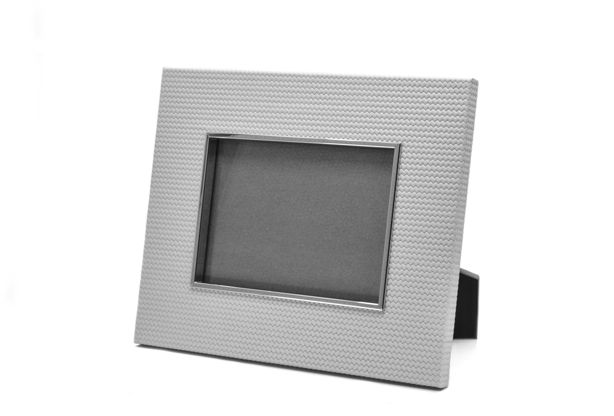 Кожаная фоторамка - 20X25 см / зернистая кожа_белая