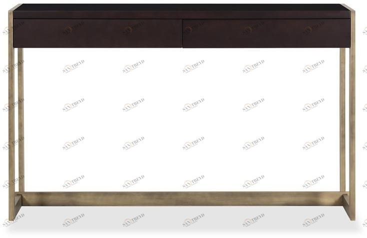 Stylish Club Лакированная прямоугольная консоль из нержавеющей стали и дерева Manhattan Scf.m01