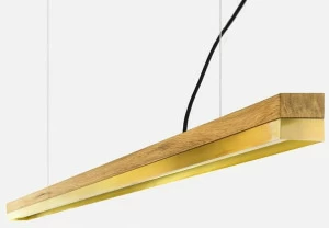 GANTlights Led подвесной светильник из дуба и латуни C