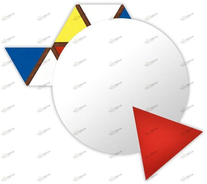 LAS Круглое настенное зеркало sun-id-1400213