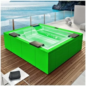 Бассейн Gruppo Treesse Zen PRO-V202P-ZE прямоугольный spa с гидромассажем аэромассажем хромотерапией встроенный зеленый