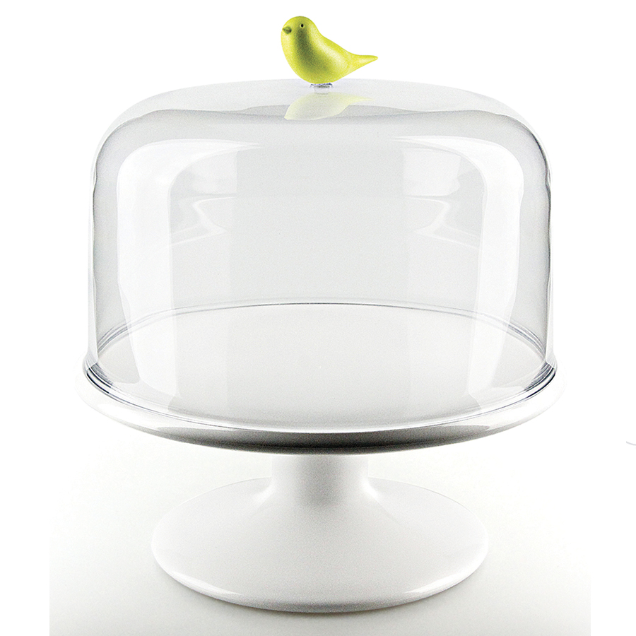 QL10238-GN Подставка для сладостей sweet tweet с крышкой Qualy 