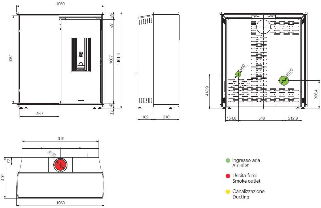 Jolly Mec Настенная многотопливная печь Sistemi ad aria sun-id-1392959 - Вид №5