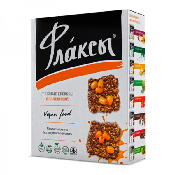 Флаксы с облепихой Компас Здоровья 120 г Santreyd 12929 - Вид №1