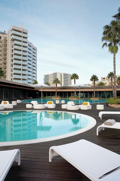 Левое угловое сиденье морской текстиль песочный Manutti Moon Island MNST422 - Вид №13