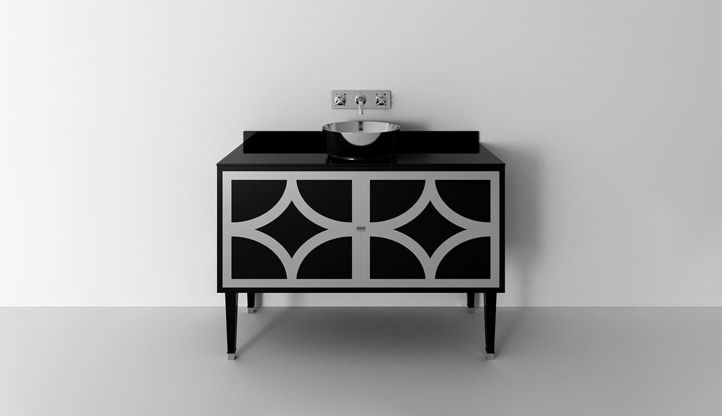 Деревянный одноместный напольный умывальник с дверцами Park Avenue CORA 2A ARCH-00092113 - Вид №1