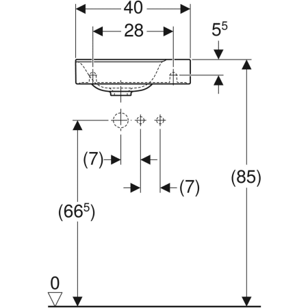 500.529.01.1 Раковина Geberit Xeno² Geberit  - Вид №3
