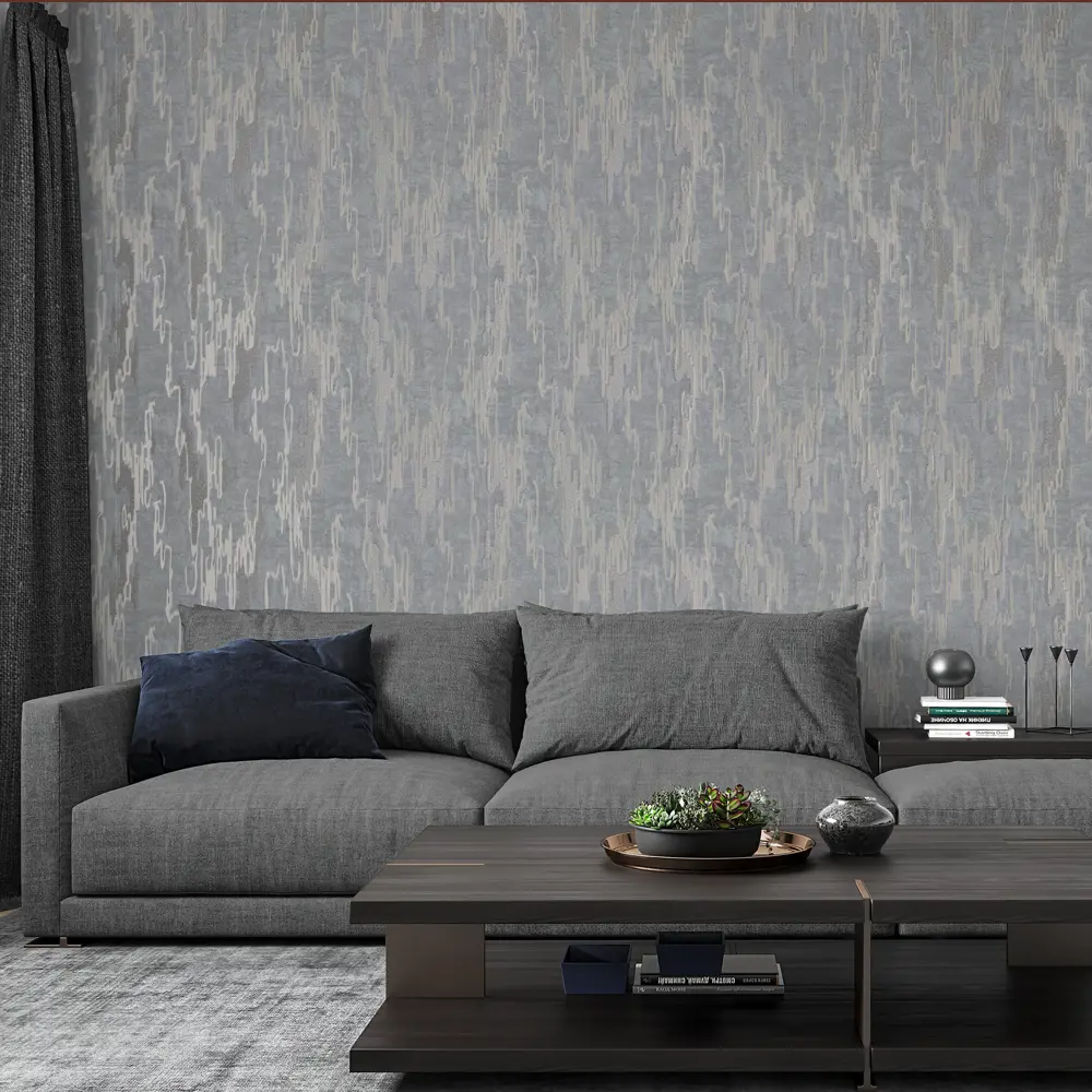 INSPIRE Brunico — флизелиновые обои темно-серые для безупречных стен 89365192 STLM-1428611 - Вид №2