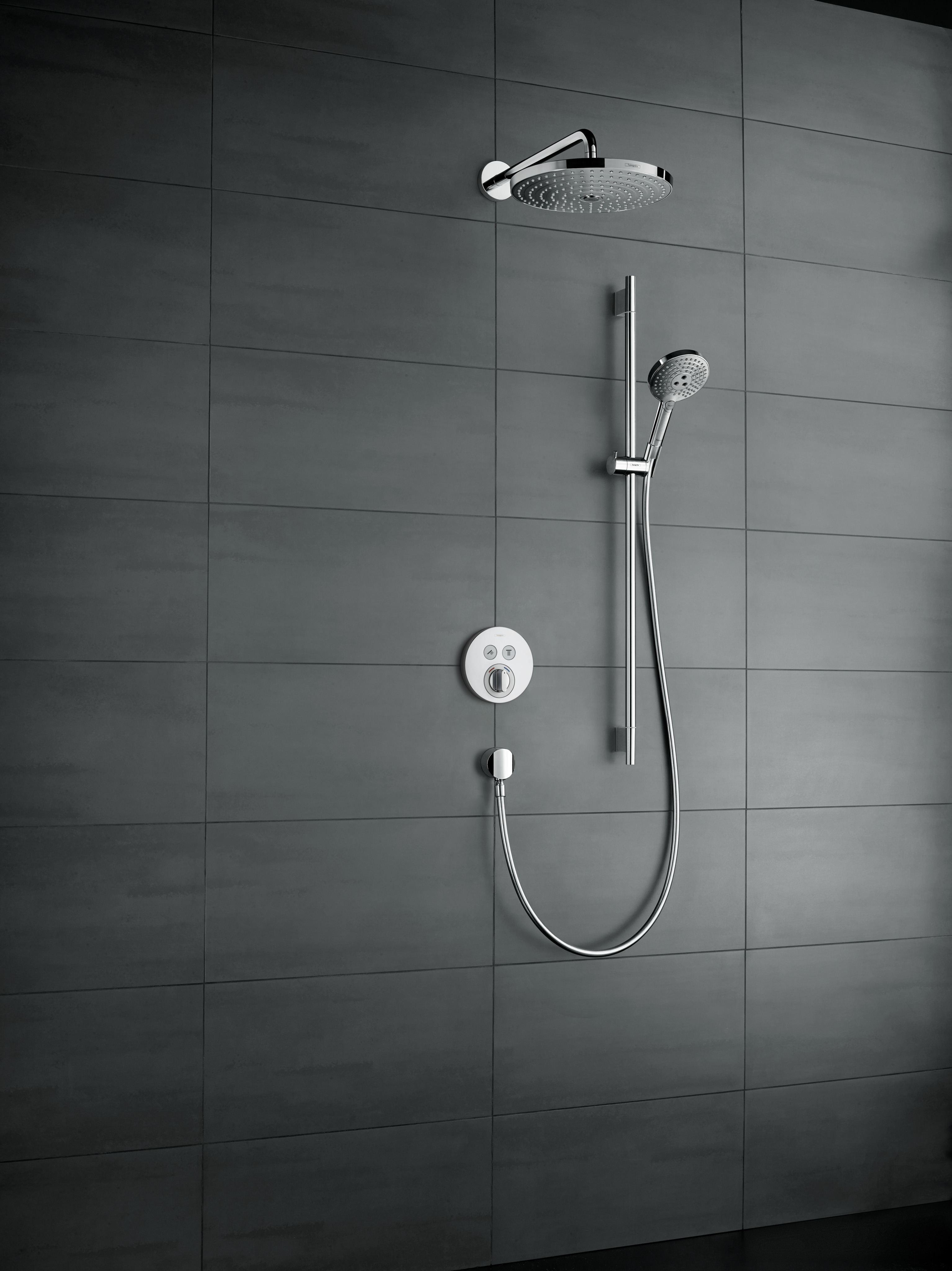 26633000 Raindance Select S Душевой набор 120 3jet EcoSmart 9 л / мин со штангой 90 см и мыльницей Hansgrohe  - Вид №2