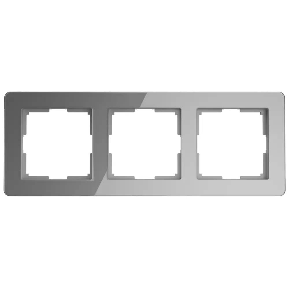Рамка для розеток WERKEL Acrylic в цвете графит - 3 поста 86884238 STLM-0072318