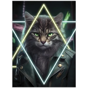 Картина Неоновый кот 2 50x70