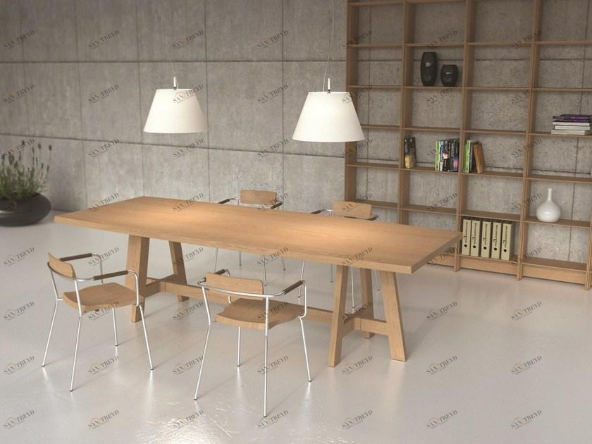 axis71 Прямоугольный обеденный стол из дуба  Ax076000 