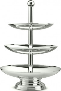 10553684 Schiavon Этажерка трехъярусная 57см "Контемпоранео" (посеребрение) Посеребрение