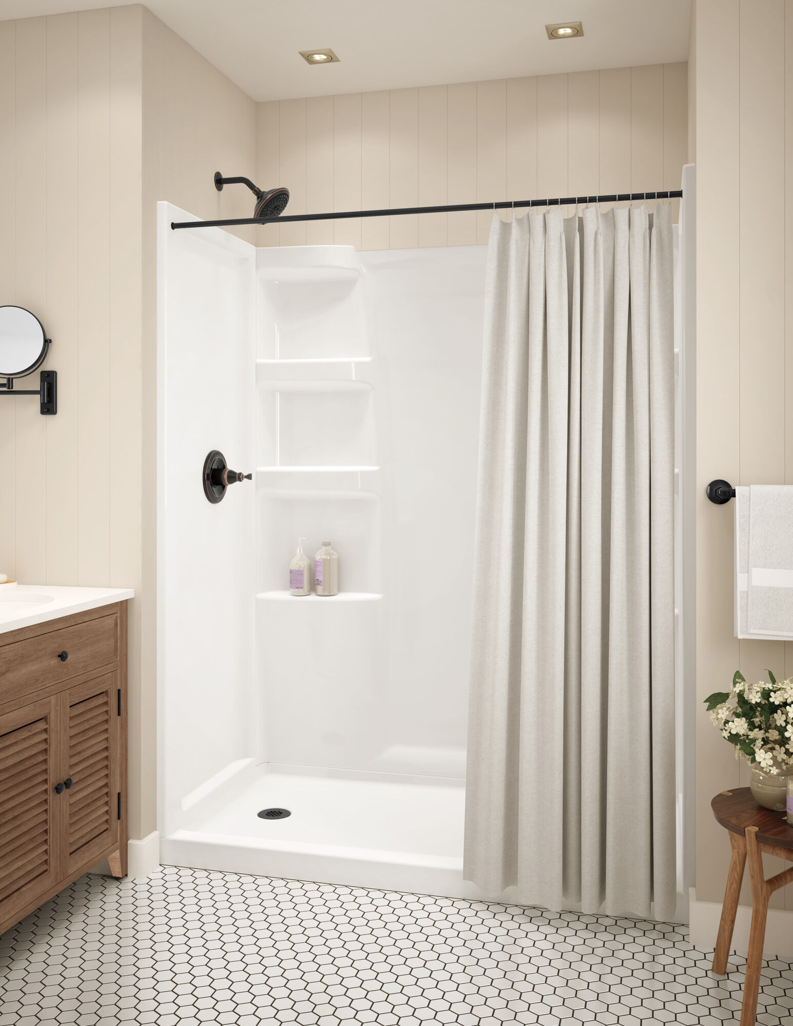 Душевая панель Haywood 60 "x 30" - левая Delta Faucet B78615-6030L-WH - Вид №3