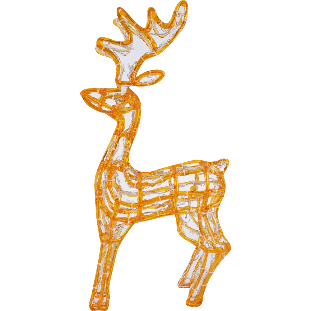 Светящаяся электрическая фигура «Олень оранжевый» 120 ламп, высота 60 см, для улицы 15821741 STLM-2075381 Santreyd 