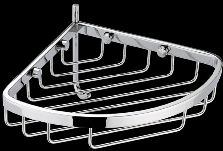 GH153 Мыльница для душевой кабины, треугольная, подвесная, сетчатая, с крючком, латунная bagno&associati Complementi