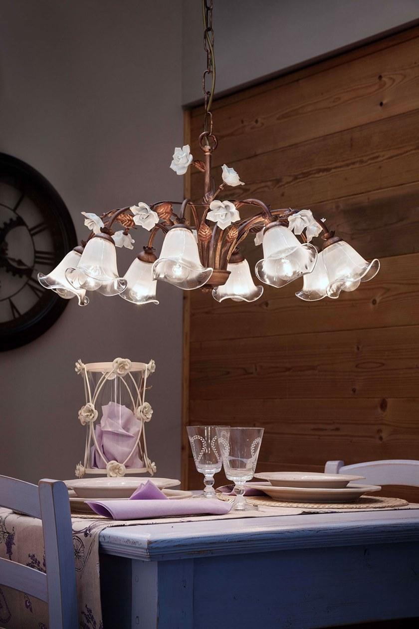 FERROLUCE Керамическая люстра Siena C1185-5/8 - Вид №3