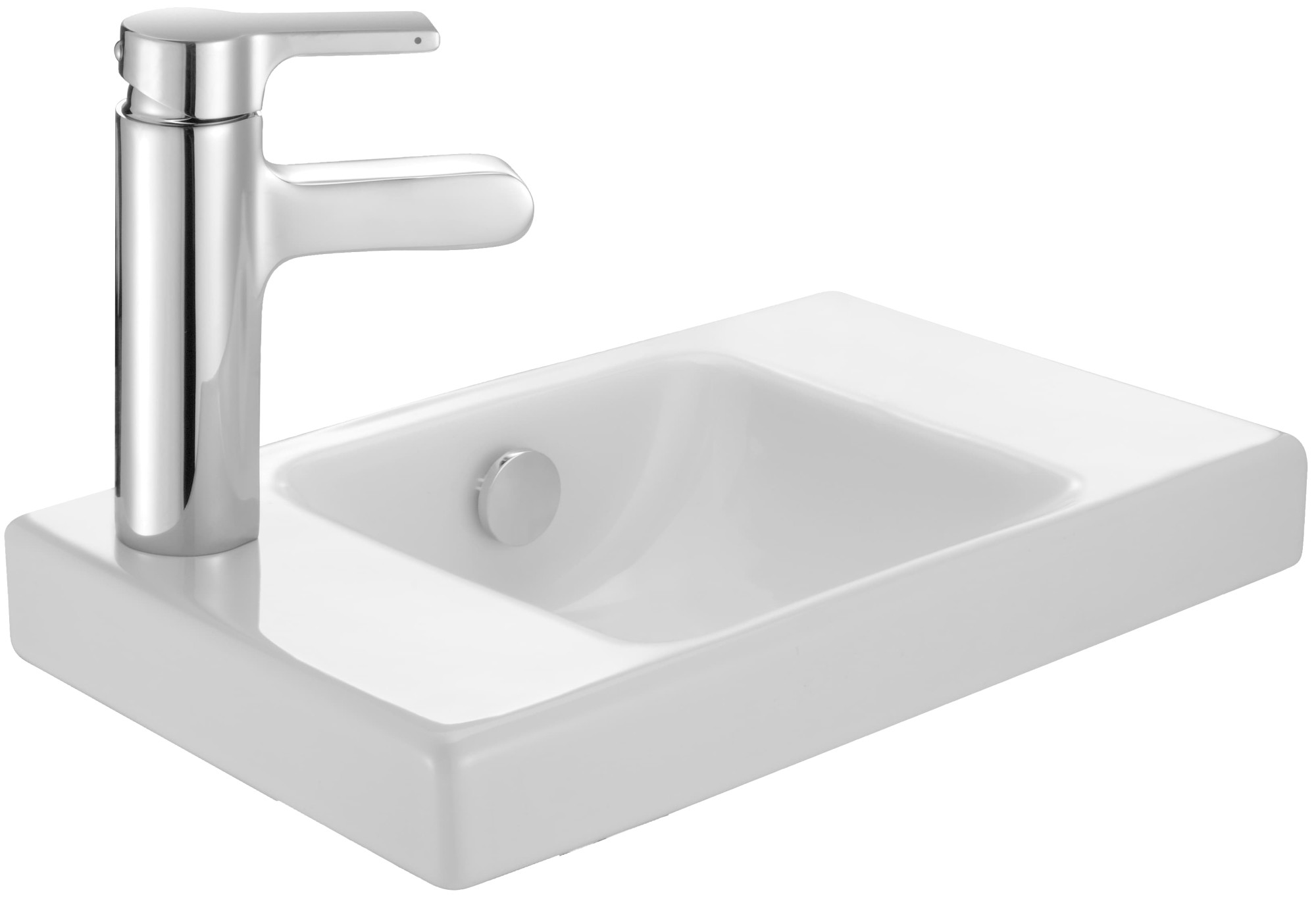 E4759G-00 Компактный умывальник 40 см, отверстие под смеситель слева JACOB DELAFON ODÉON UP ODEON UP