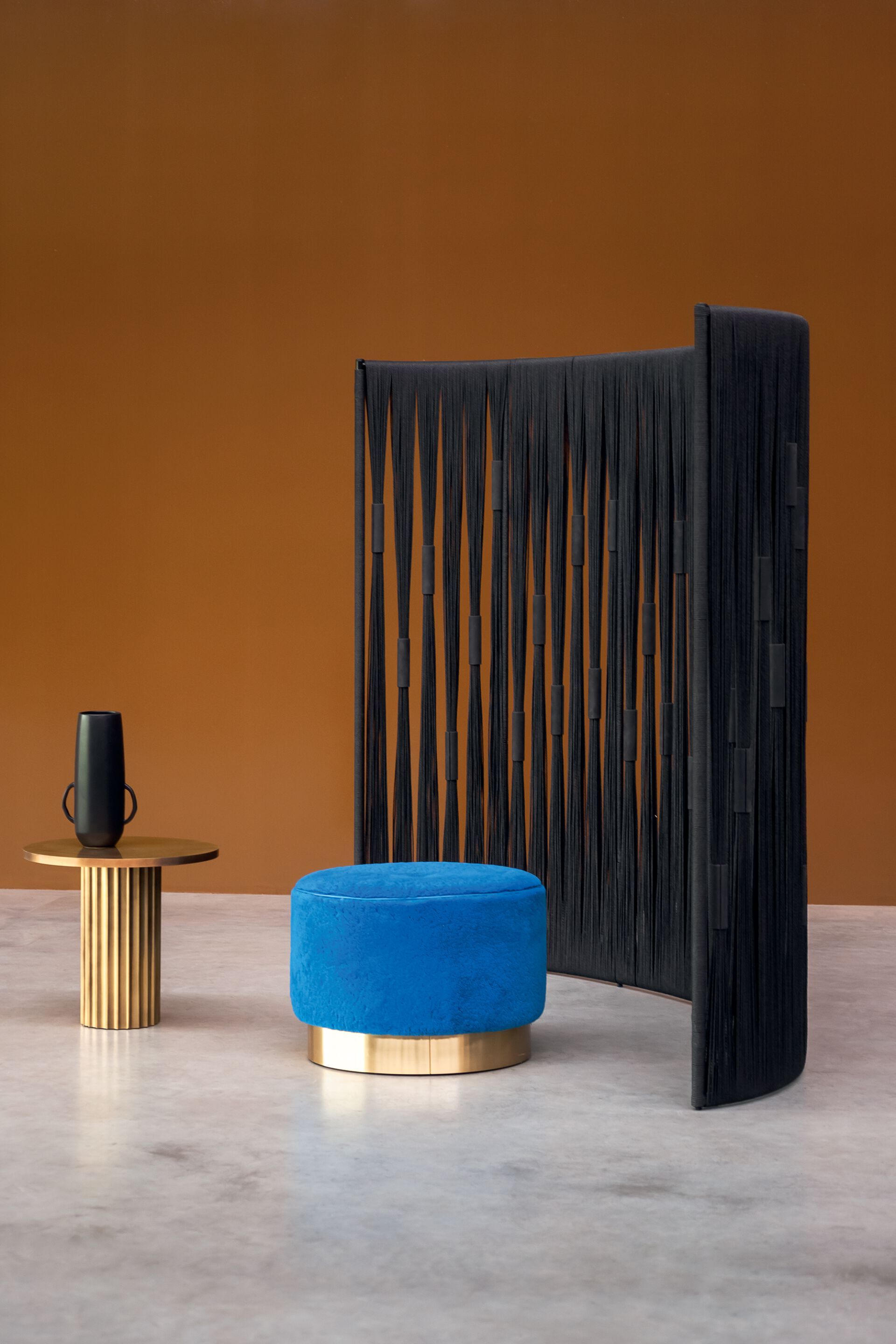 Круглый кожаный пуф Baxter Anais ARCH-00076576 - Вид №1