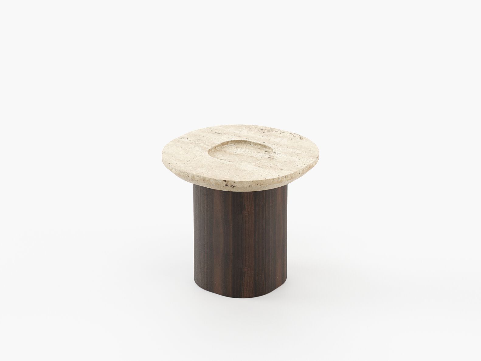 Квадратный журнальный столик из травертина Laskasas Essence ARCH-00100236 - Вид №9