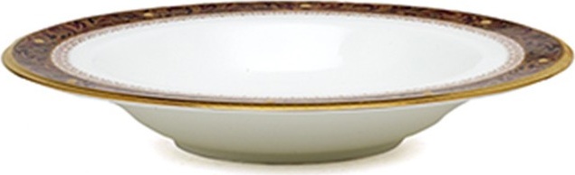 92946 Noritake Тарелка суповая Noritake "Ксавьер,золотой кант" 21см Фарфор костяной 