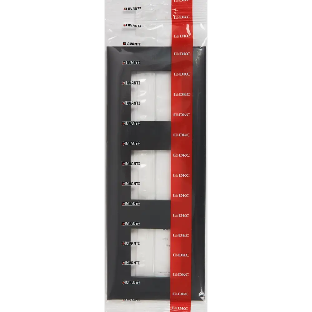 Рамка для розеток и выключателей DKC Avanti 3 поста цвет черный матовый STLM-2049666 - Вид №3