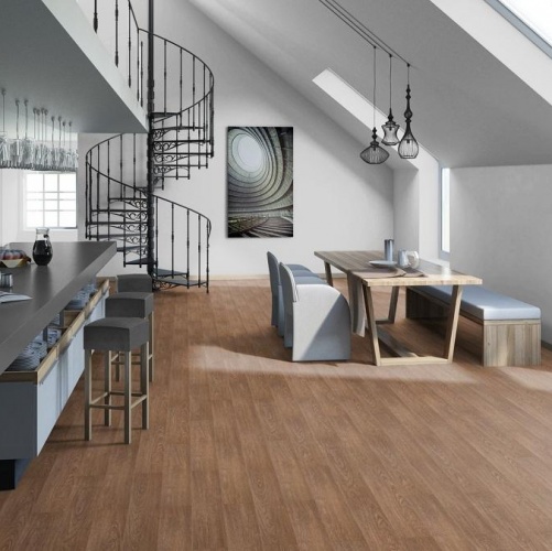 Виниловый ламинат Tarkett Lounge Ramon Дуб с брашью (Текстурированная) 914,4х152,4/101,6 мм 1000901233 - Вид №8