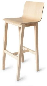 Askia Высокий табурет из ясеня с подставкой для ног Version 3