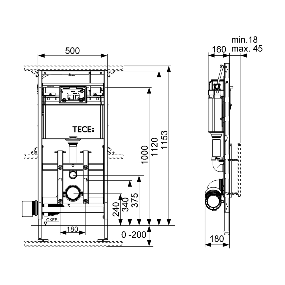9600200 Застенные модули Tece TECElux - Вид №1