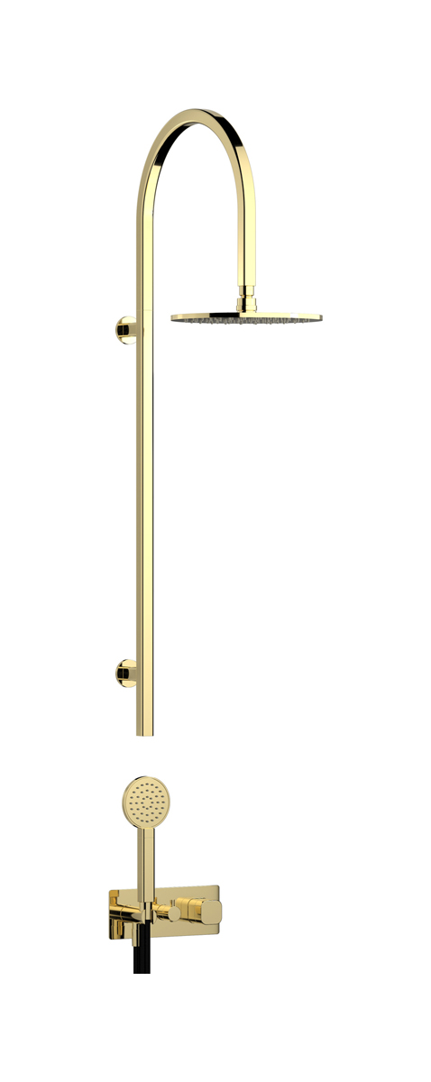 Душевая колонна в комплекте с душевым гарнитуром. WE ARE IB eo800ii_1 Pale Gold Elio