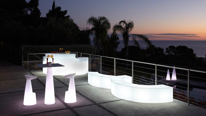 SLIDE Светящаяся садовая скамейка из полиэтилена sun-id-1464849 - Вид №3