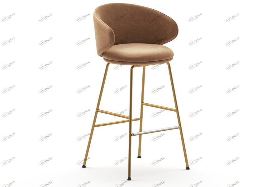 arrmet Табурет из ткани со спинкой и подставкой для ног Belle sun-id-1439132