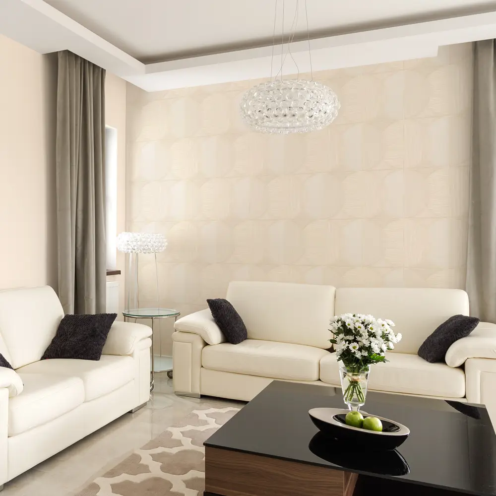 Обои флизелиновые Vog Collection Круг бежевые 1.06 м 90027-12 STLM-2180421 - Вид №3