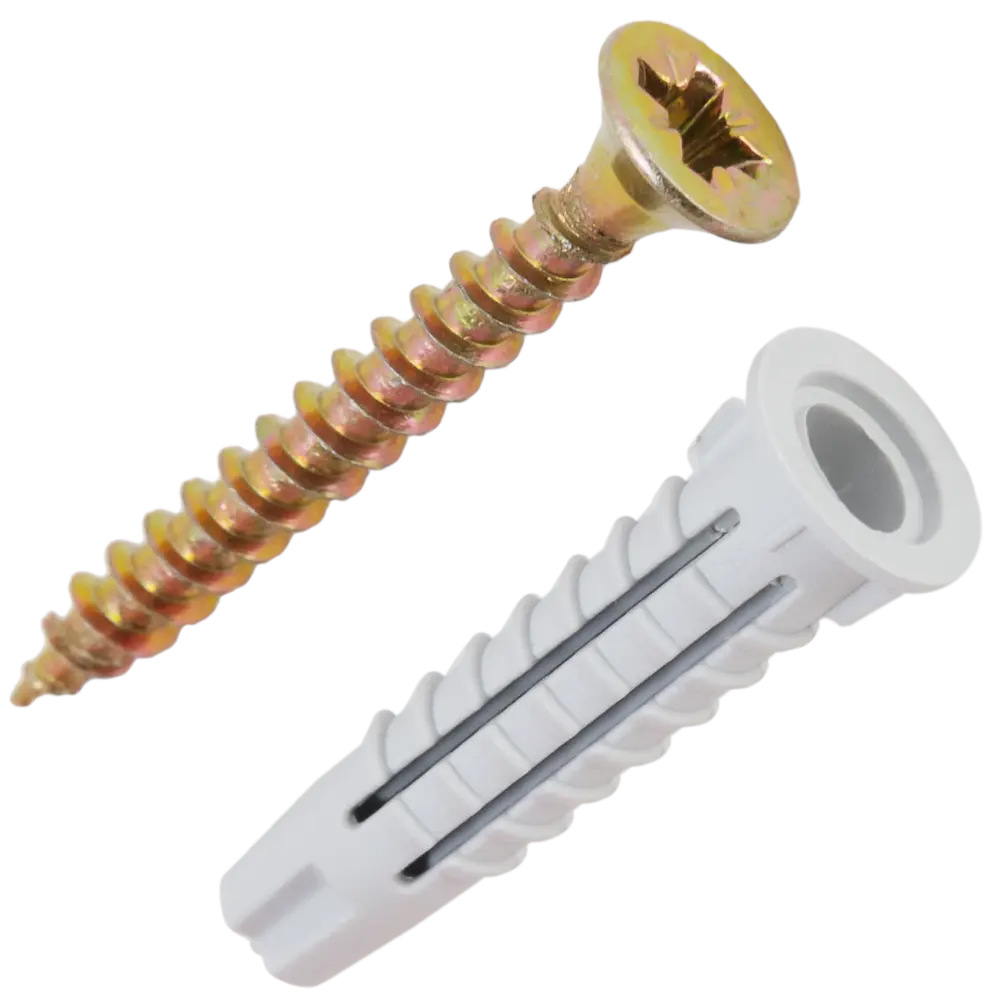 Дюбель-шуруп потайной 5x25 мм нейлон цвет серый ЕВРОПАРТНЕР STLM-2117308 - Вид №1