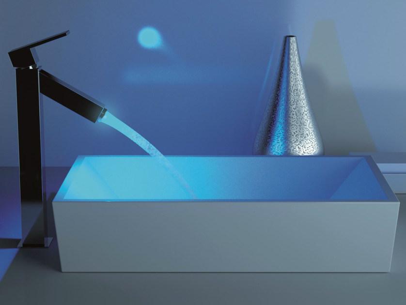 Remer Rubinetterie Смеситель для умывальника LED без слива Q-color Qr 11 l - Вид №1