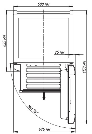 9167336 Холодильник с морозильником   Бирюса B6035 черный STDN-0012958 - Вид №4