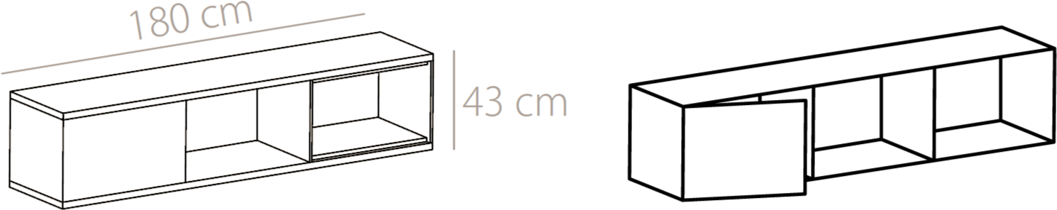 Punt Буфет из лакированной древесины с распашными дверцами Slats Slt002  - Вид №1