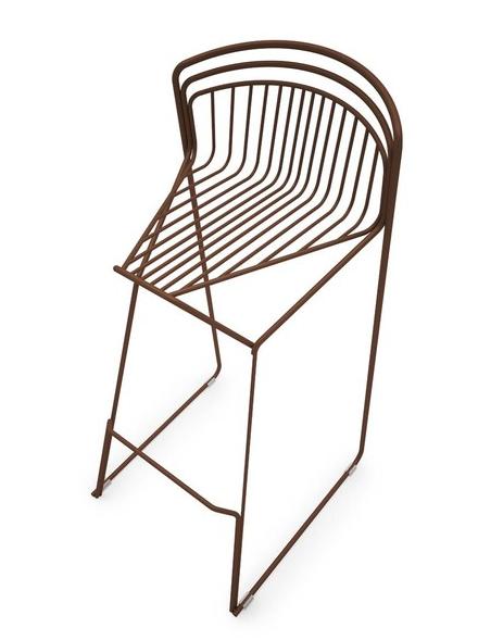 Luxy Табурет из стали с высокими санками и спинкой Ribelle sun-id-1503333 - Вид №5