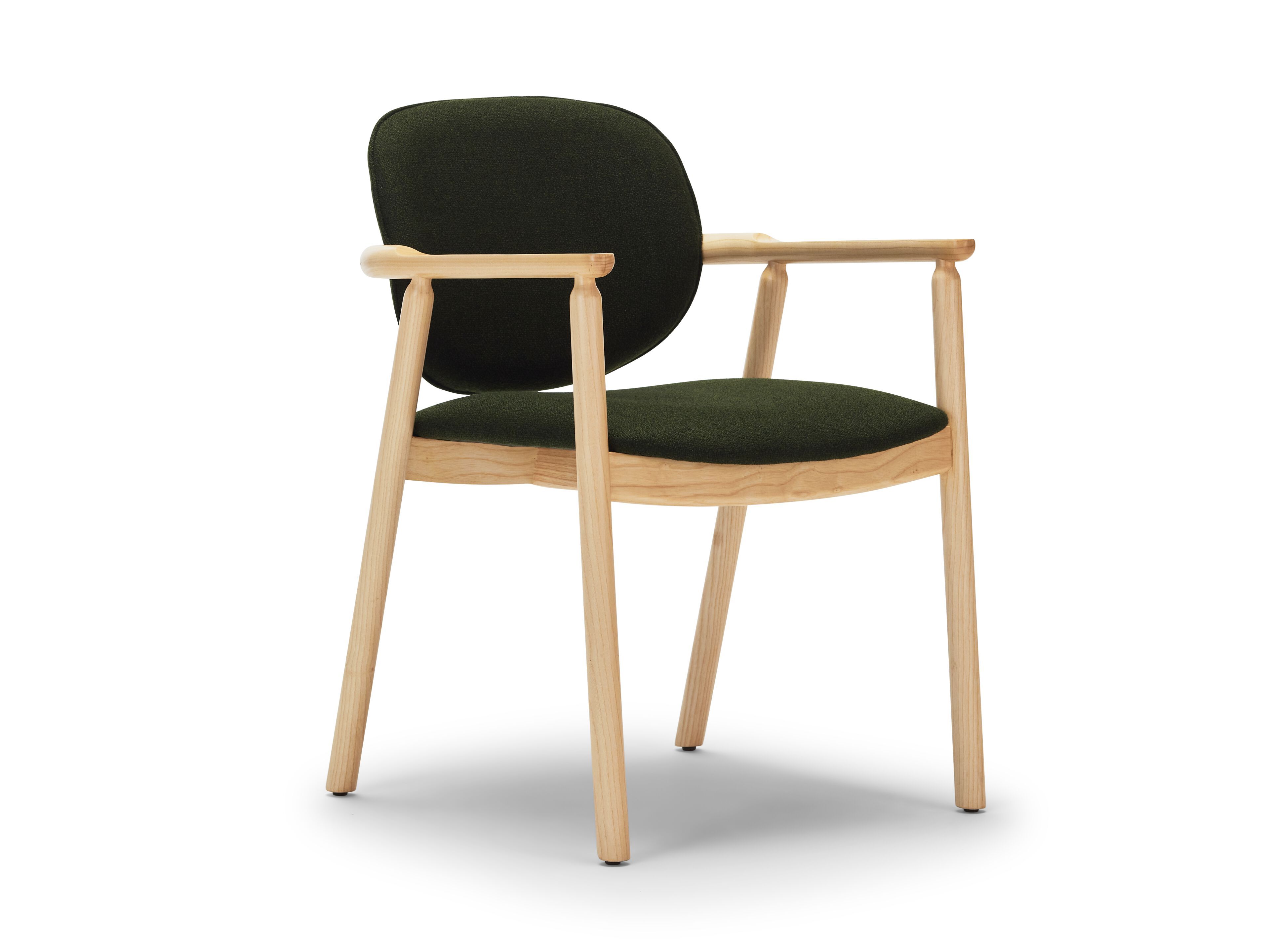 Стул из ткани и ясеня с подлокотниками Papell Design гостиница ARCH-00145350